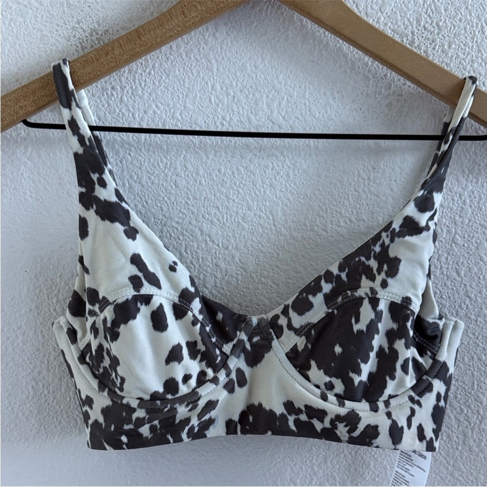 Aila Blue | Cow Print Underwire Bikini Top - Picture 9 of 9